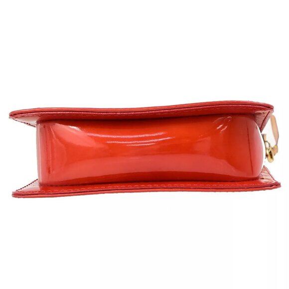 LOUIS VUITTON LV Motto Shoulder Bag Monogram Vernis Leather Red M91137 - Picture 15 of 16